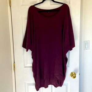 Aritzia Babaton Burgundy Heavy Weight Silk shift dress